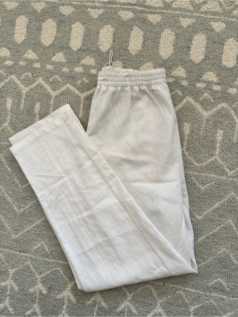 Made in Italy Designer forte forte Women's White Elastic-Waist Trousers